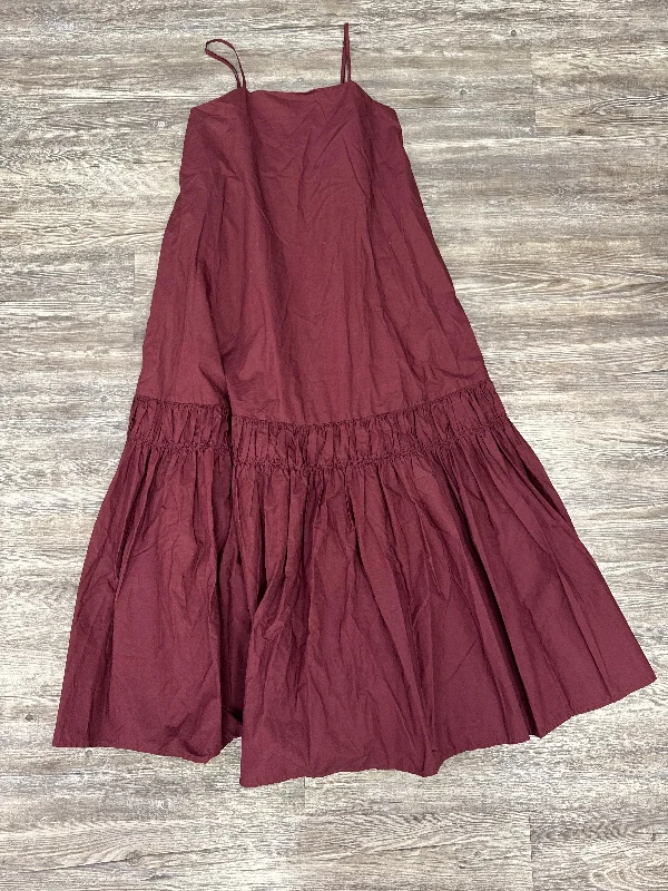 Dress Casual Midi By Banana Republic In Red, Size: Xxs