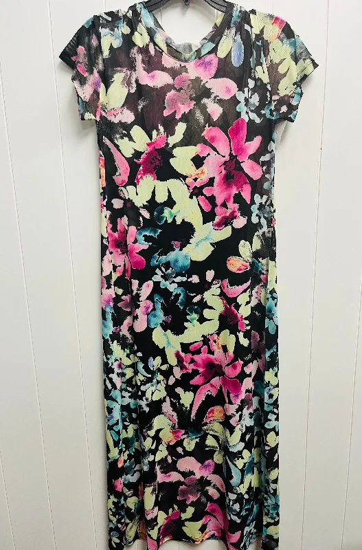 Dress Party Midi By Steve Madden In Black & Pink, Size: M