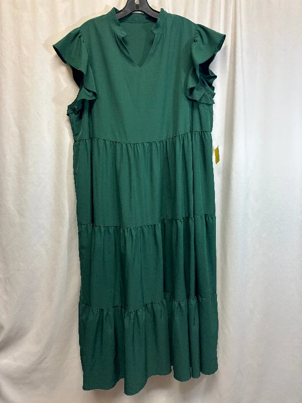 Dress Casual Maxi By Shein In Green, Size: 2x