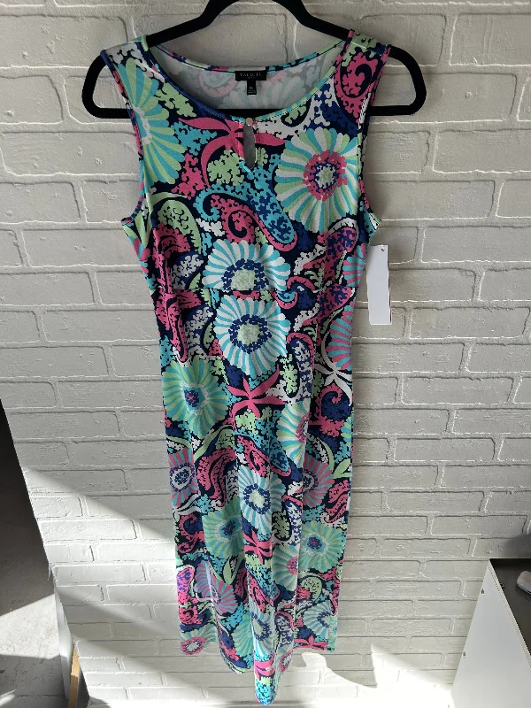 Dress Casual Maxi By Talbots In Blue & Green, Size: Mp