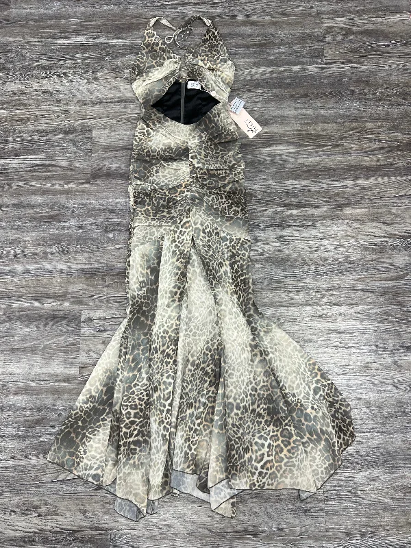 Dress Party Long By Oh Polly In Snakeskin Print, Size: 4