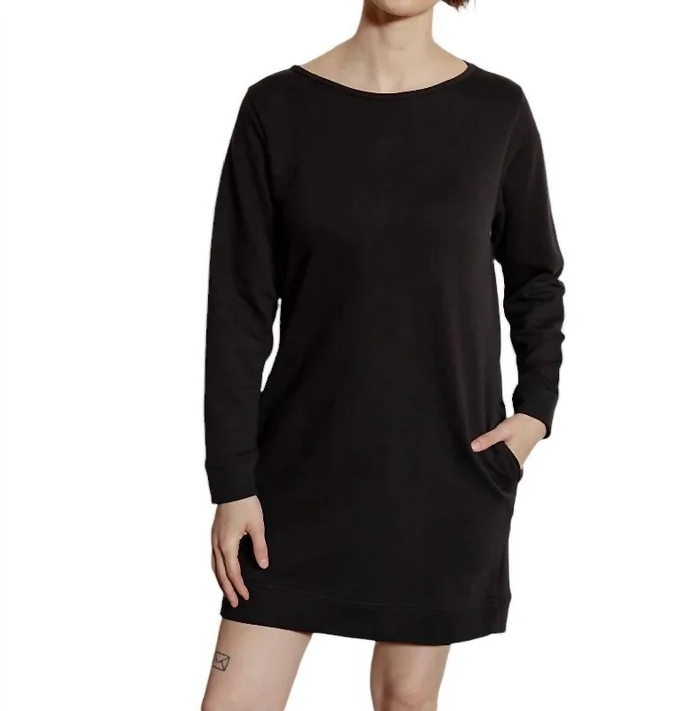 Sweatshirt Mini Dress In Black