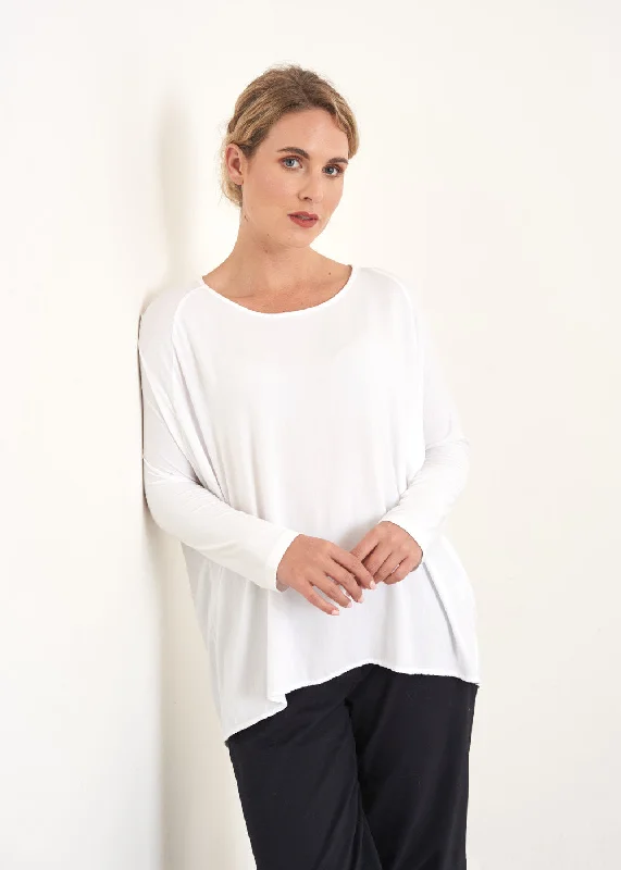 AGNES JERSEY TOP - WHITE