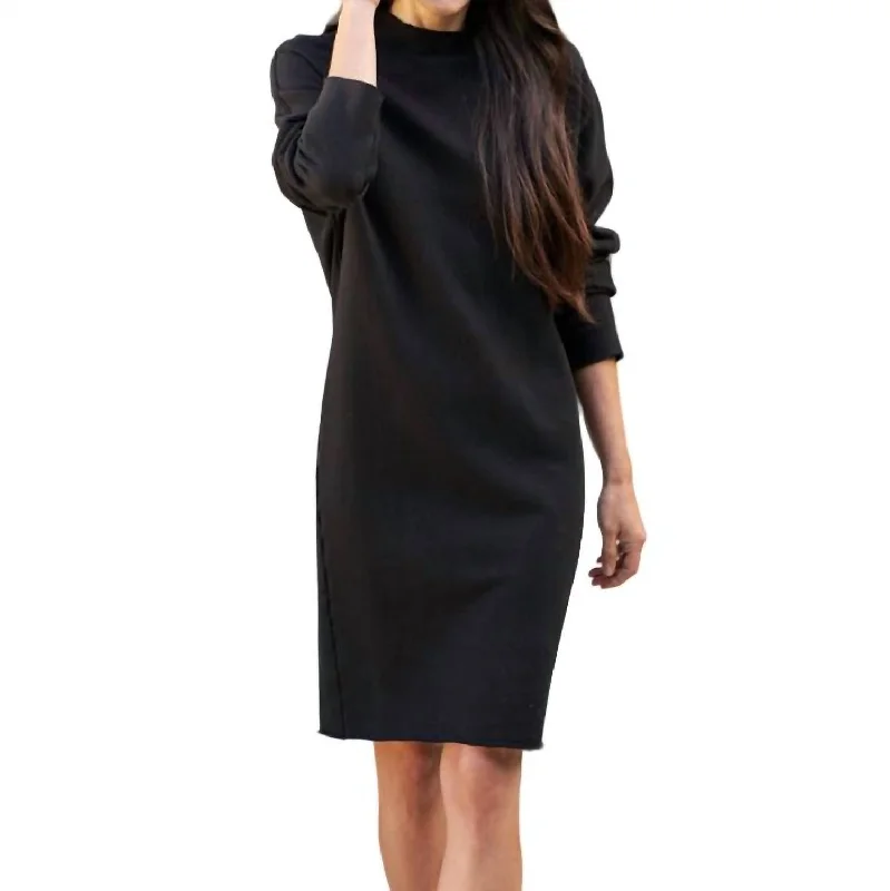 Izzie Sweatshirt Party Dress In Black