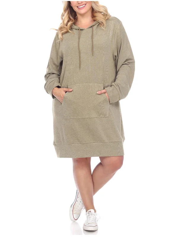 Plus Womens Cozy Comfy Sweatshirt Dress