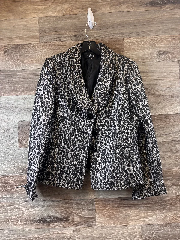 Blazer By Clothes Mentor In Black & Silver, Size: M