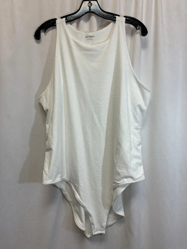 Bodysuit By Old Navy In White, Size: 3x