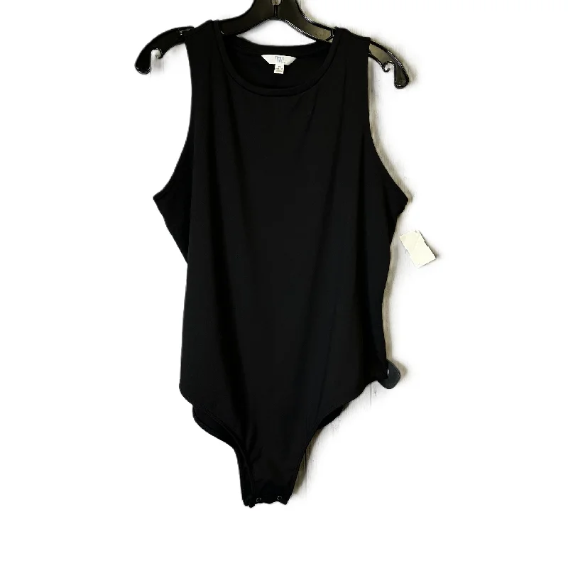 Bodysuit By Time And Tru In Black, Size: Xl