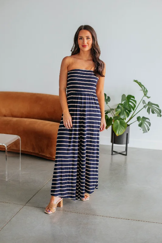 Elina Striped Jumpsuit