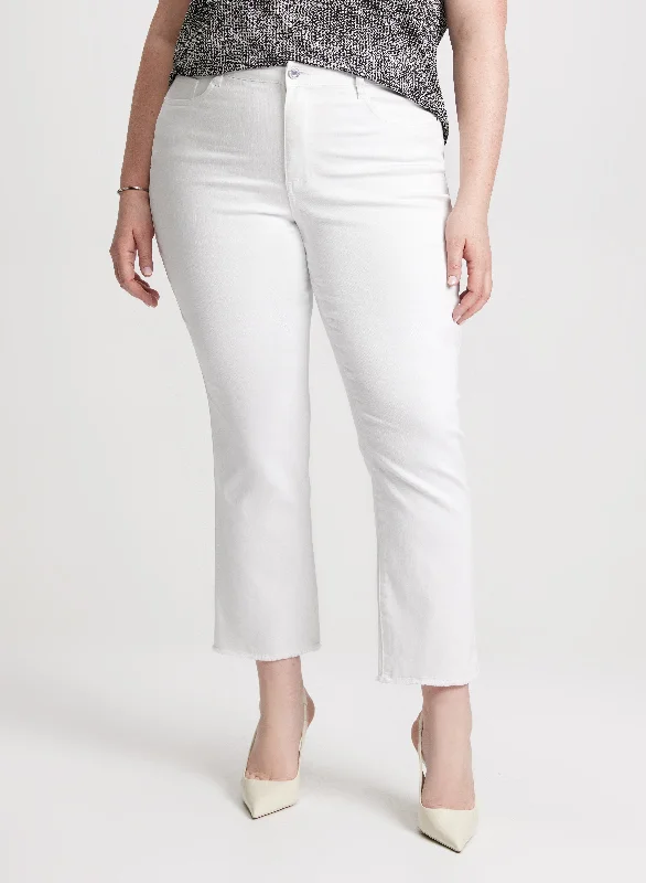 Joseph Ribkoff - Frayed Hem Straight Leg Jeans