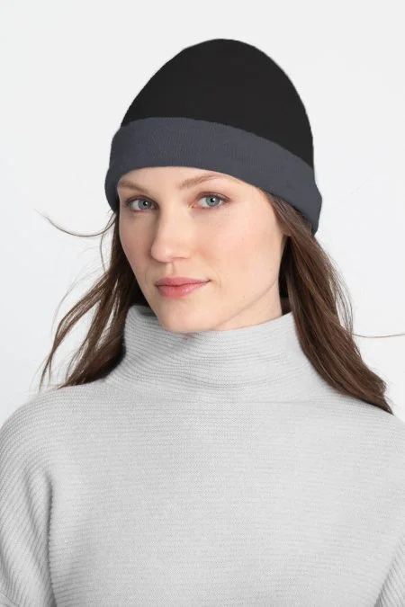 Kinross Cashmere Colorblock Hat