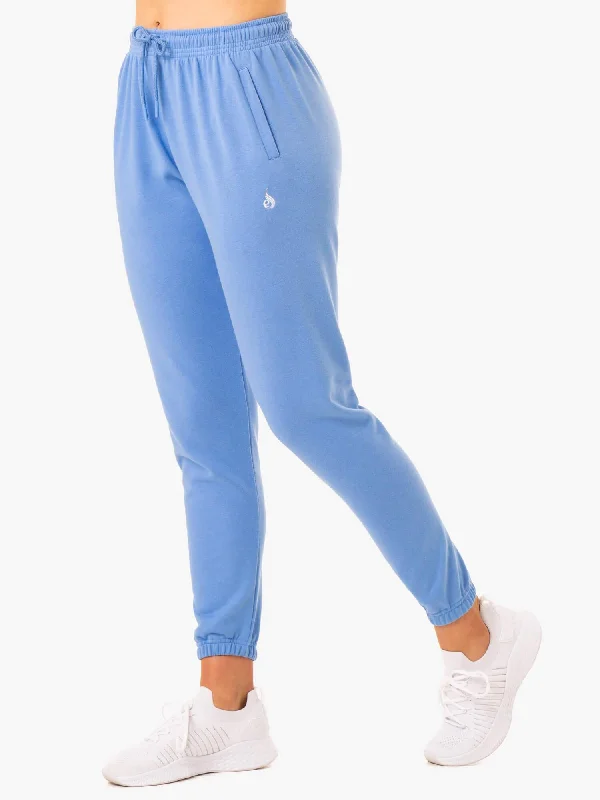 Off-Duty Fleece Track Pants - Sky Blue